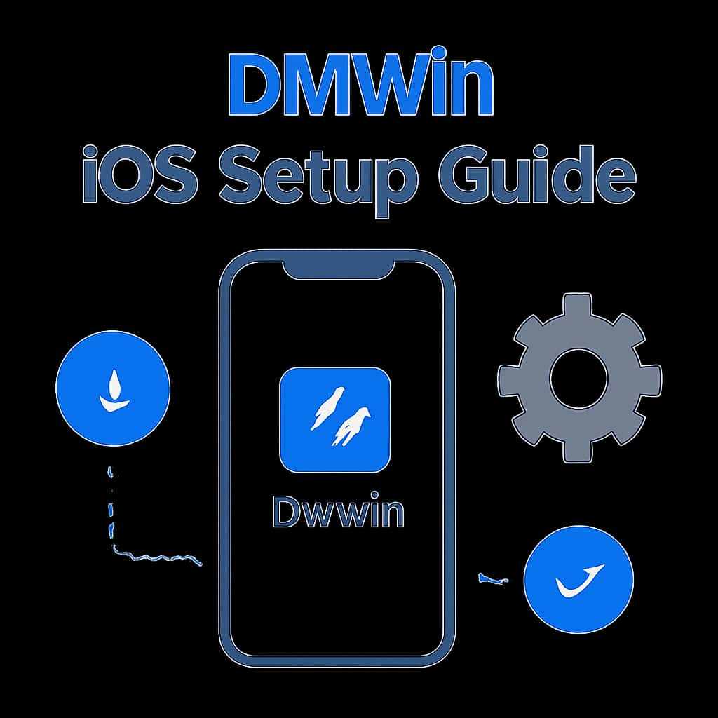 Diagram illustrating the DMWin iOS Setup process.