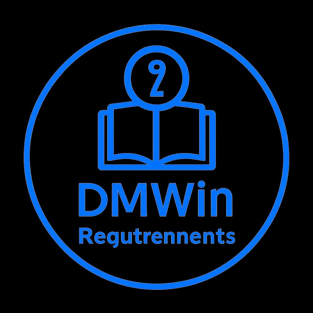 Badge symbolizing DMWin requirements.