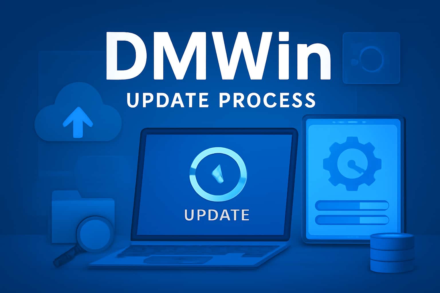 An informative graphic showcasing DMWin Update Process.