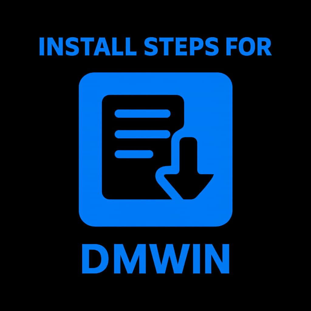 Icon representing DMWin installation guide.