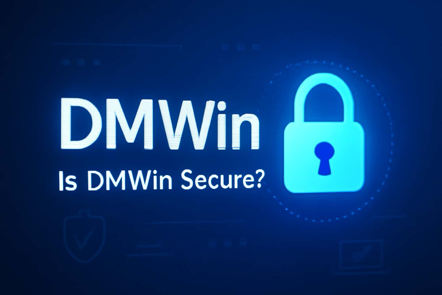 A futuristic representation of DMWin security features.