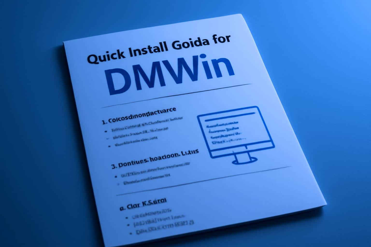 An informative graphic illustrating the installation process for DMWin.